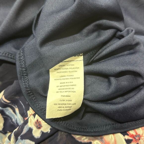 R & M Richards Plus Womens Floral Faux Wrap MIDI Dress Size 20W - Picture 4 of 4